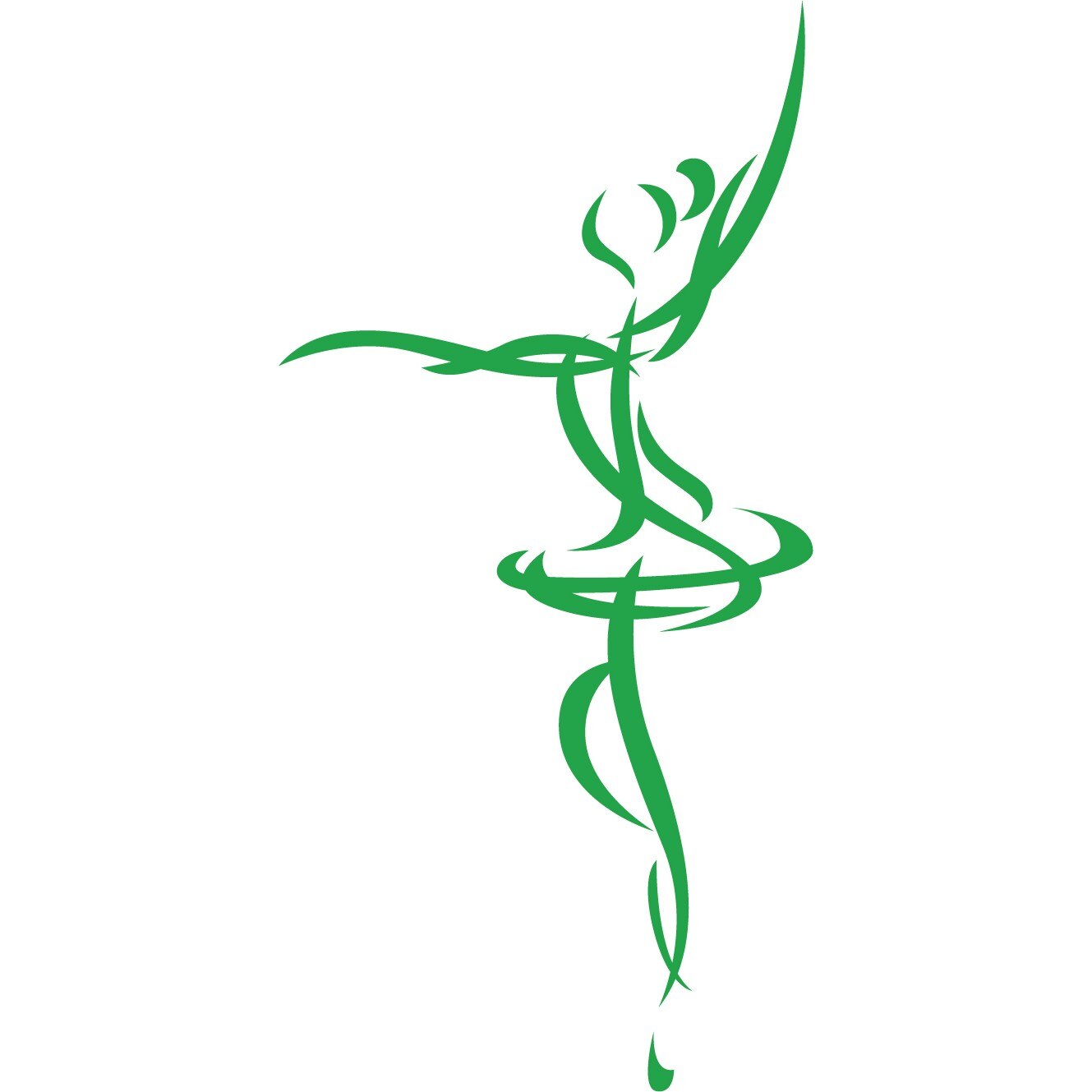 Balerina - Sticker Decorativ - Verde - 62 x 128 cm