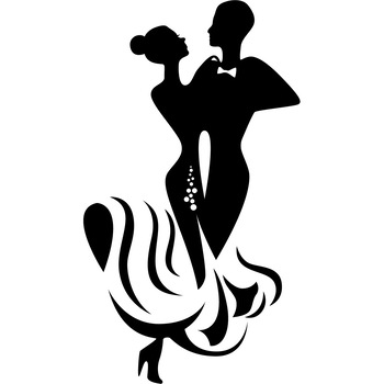 Un tango de neuitat - Sticker Decorativ - Negru - 107 x 190 cm Un tango de neuitat - Sticker Decorativ - Negru - 107 x 190 cm