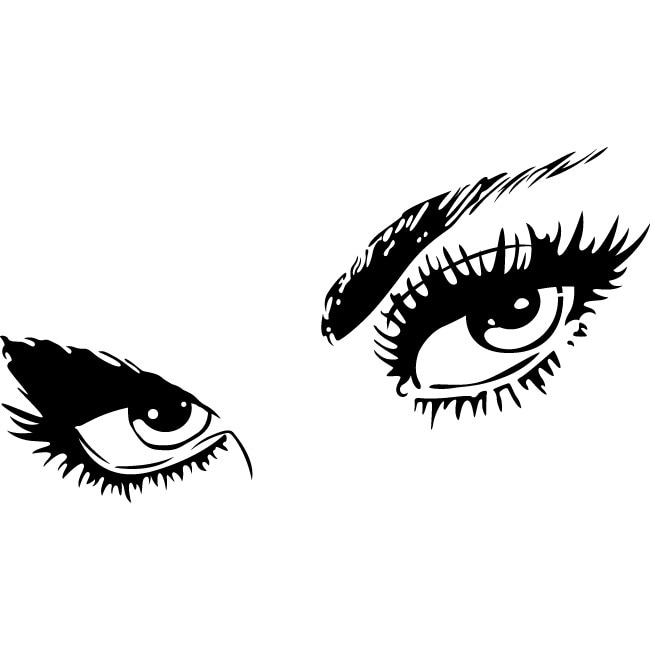 Privire seducatoare - Sticker Decorativ - Negru - 89 x 49 cm