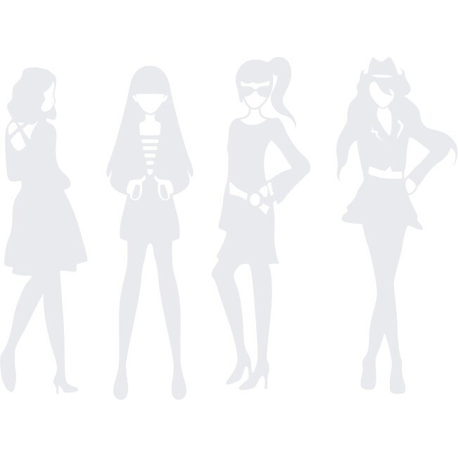 Fete la moda - Sticker Decorativ - Alb polar - 119 x 89 cm