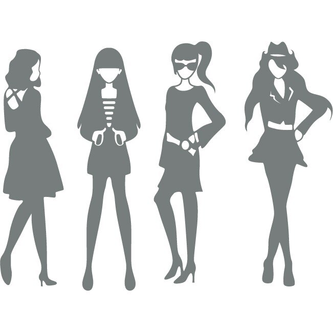 Fete la moda - Sticker Decorativ - Gri Metal - 119 x 89 cm