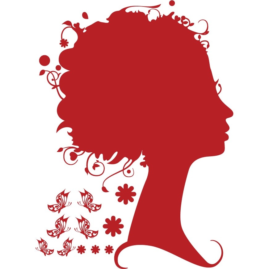 Parul prinde viata - Sticker Decorativ - Rosu Cardinal - 88 x 119 cm