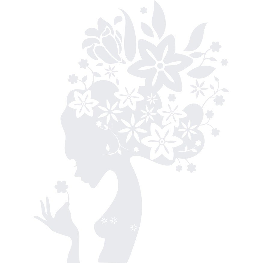 Frumusete inflorita - Sticker Decorativ - Alb polar - 119 x 160 cm