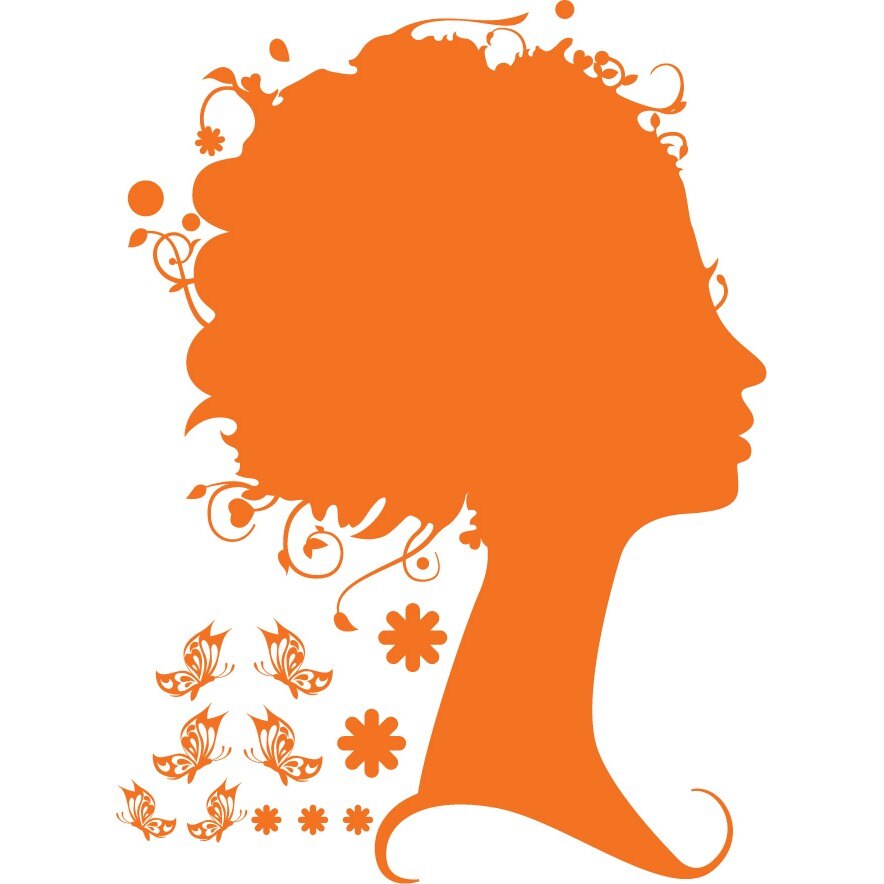 Parul prinde viata - Sticker Decorativ - Portocaliu - 119 x 162 cm