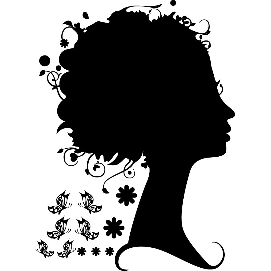 Parul prinde viata - Sticker Decorativ - Negru - 119 x 162 cm
