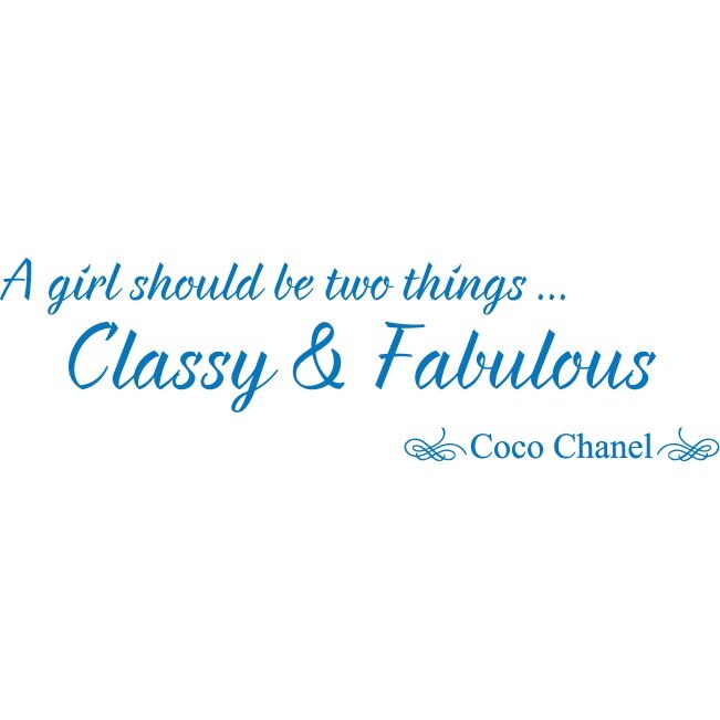 Classy & Fabulous - Sticker Decorativ - Albastru - 135 x 38 cm