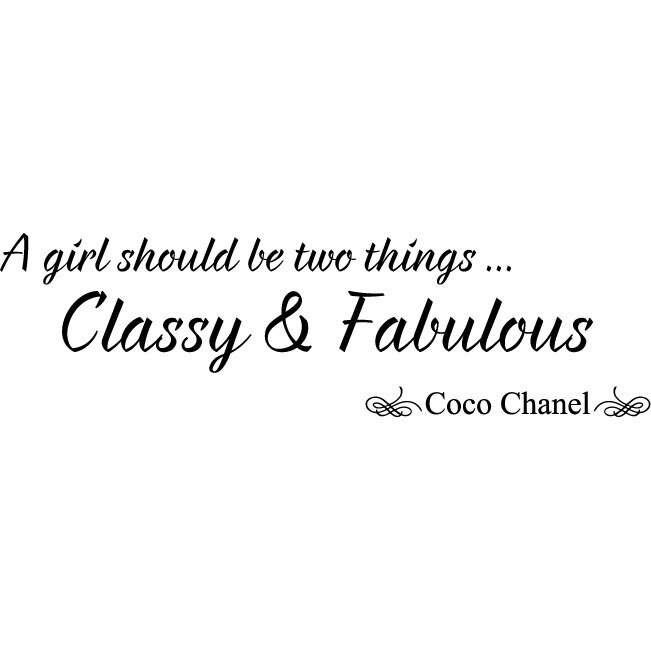 Classy & Fabulous - Sticker Decorativ - Negru - 135 x 38 cm
