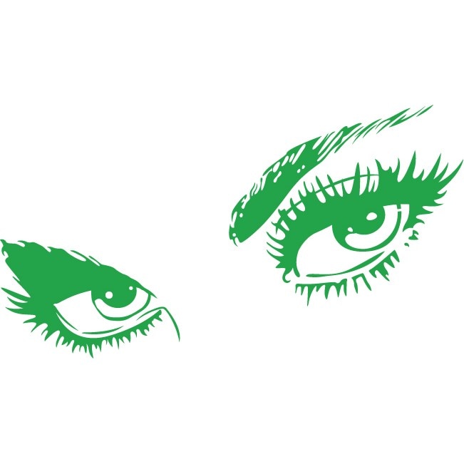 Privire seducatoare - Sticker Decorativ - Verde - 119 x 65 cm