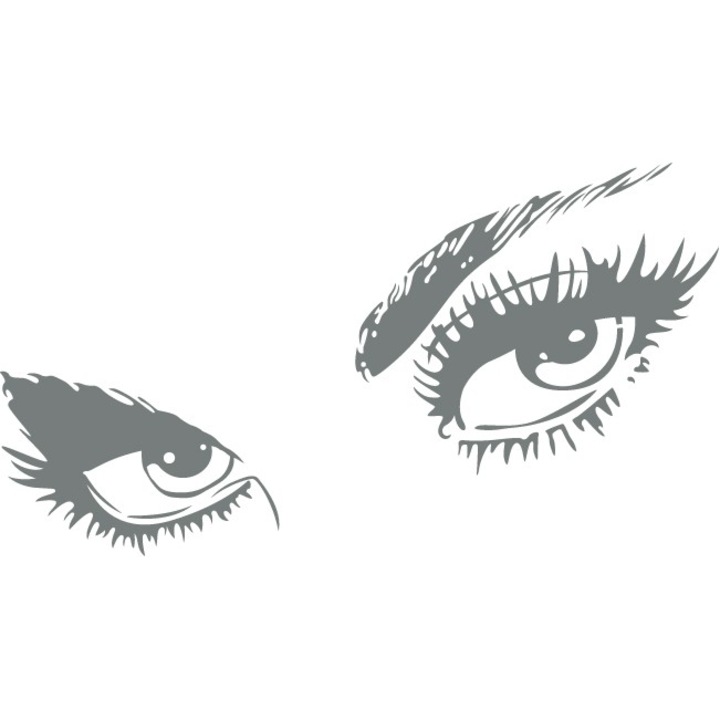 Privire seducatoare - Sticker Decorativ - Gri Metal - 89 x 49 cm