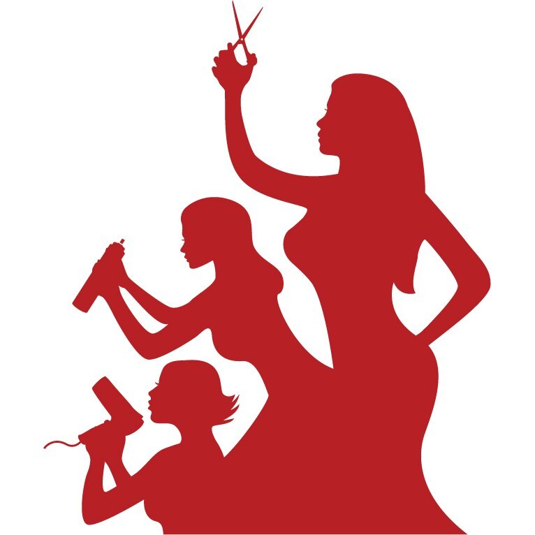 Frizerite pricepute - Sticker Decorativ - Rosu Cardinal - 119 x 142 cm