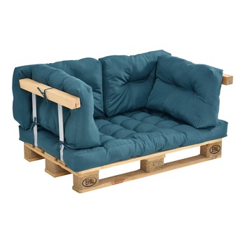 Set perne mobilier paleti Gardenia 18, en.casa, perna sezut 120 x 80 x 12 cm, perna spate 60 x 40 x 20/10 cm, poliuretan, turcoaz Set perne mobilier paleti Gardenia 18, en.casa, perna sezut 120 x 80 x 12 cm, perna spate 60 x 40 x 20/10 cm, poliuretan, turcoaz