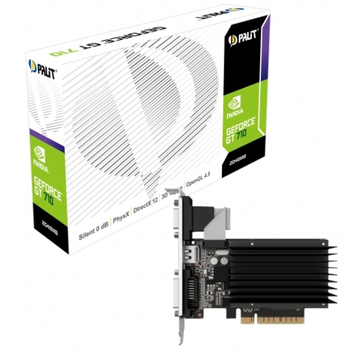 Видео карта Palit GeForce® GT 710, 2GB DDR3, 64-bit