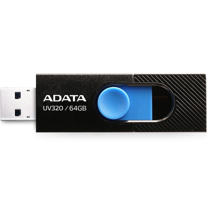 USB memória ADATA UV320, 64 GB, USB 3.2, fekete / kék