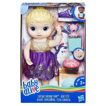 Bebelus Baby Alive Birthday, +3 ani, Accesorii incluse Bebelus Baby Alive Birthday, +3 ani, Accesorii incluse