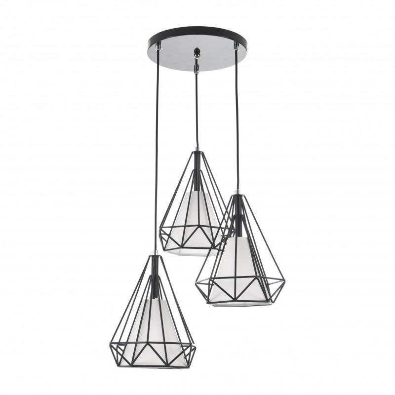 Candelabru Rubi, Negru, 3Xe27, El 1561 / 3P R