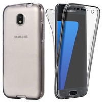 capac de protectie full tpu 360 fata  spate pentru samsung galaxy j3 2017  j330 gri transparent imagen 5_0_
0