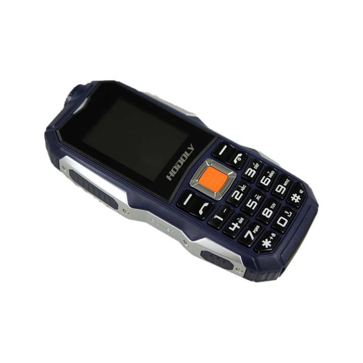 Telefon militar F8, Dual SIM, 3800 mAh, FM radio, Bluetooth, Lanterna, Albastru-Gri