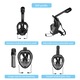Masca scuba diving full face masura L/XL, cu suport pentru camere de actiune GoPro, SJCAM, Xiaomi - Phuture®