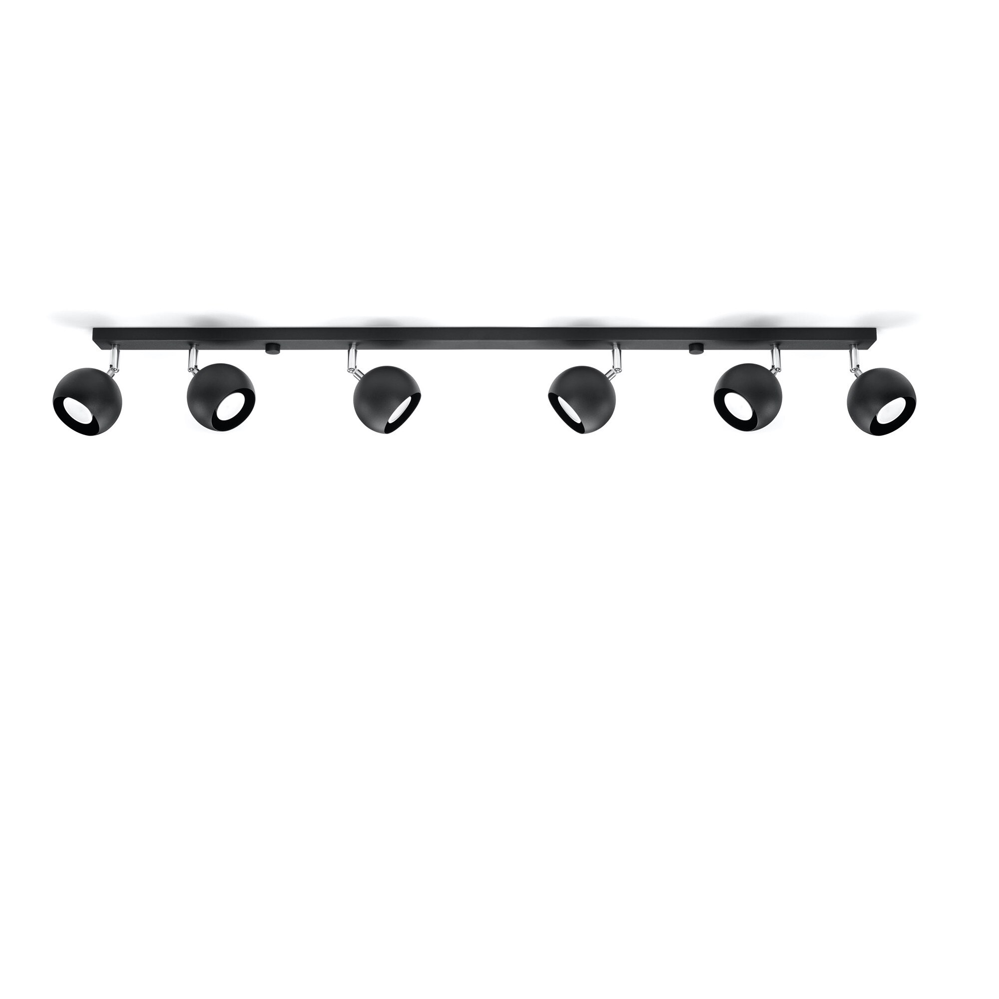 Plafoniera Oculare, Sollux Lighting, GU10, LED, 6 x 40 W, Negru