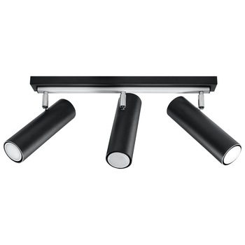 Plafoniera Direzione, Sollux Lighting, GU10, 3 X 40 W, Negru Plafoniera Direzione, Sollux Lighting, GU10, 3 X 40 W, Negru