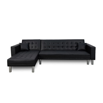 Coltar modular Andrei Mobila Sigma, modular, 280x95x80 cm, piele ecologica neagra Coltar modular Andrei Mobila Sigma, modular, 280x95x80 cm, piele ecologica neagra