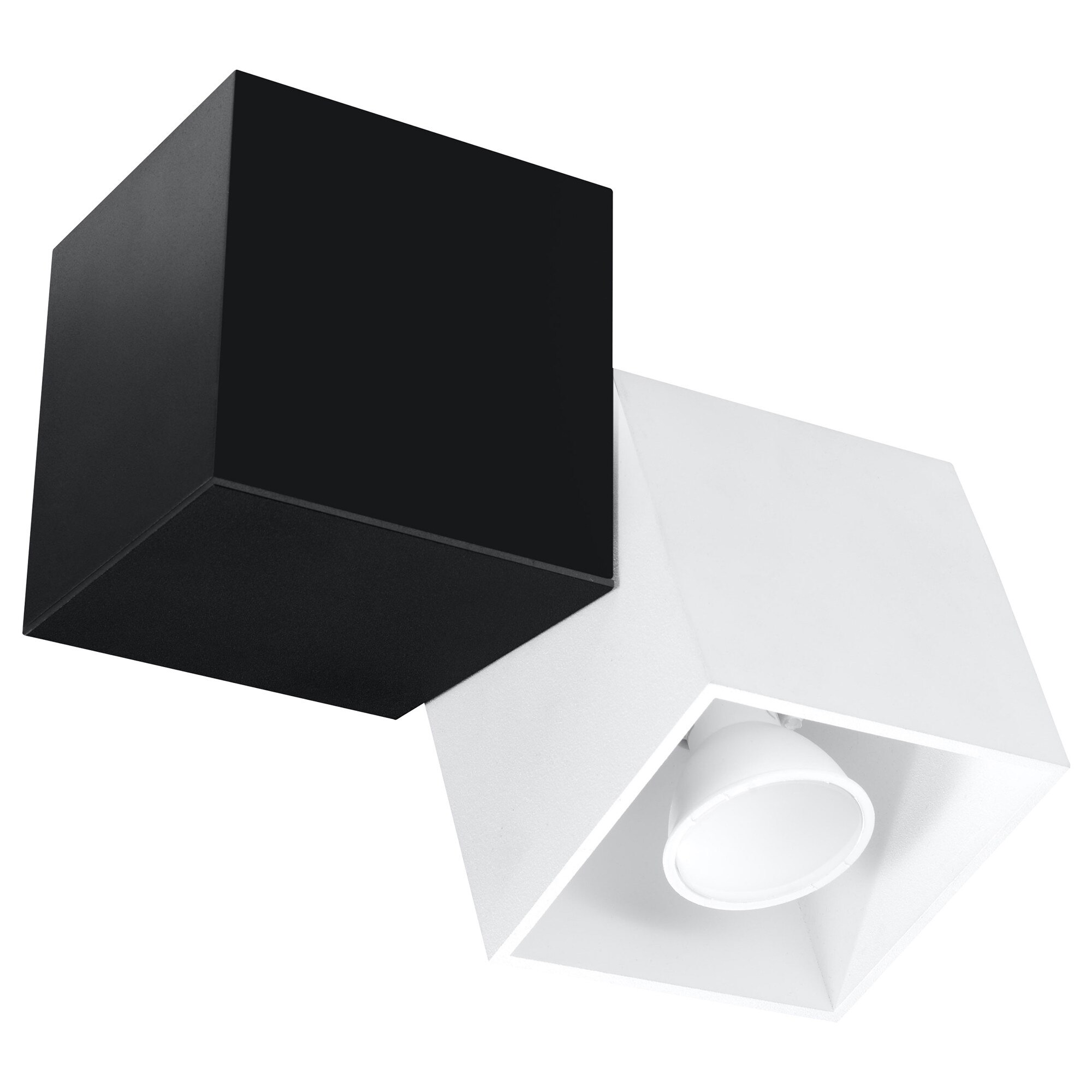 Plafoniera Optik Bianco, Sollux Lighting, IP20, 40 W, 1 x LED, Alb/Negru