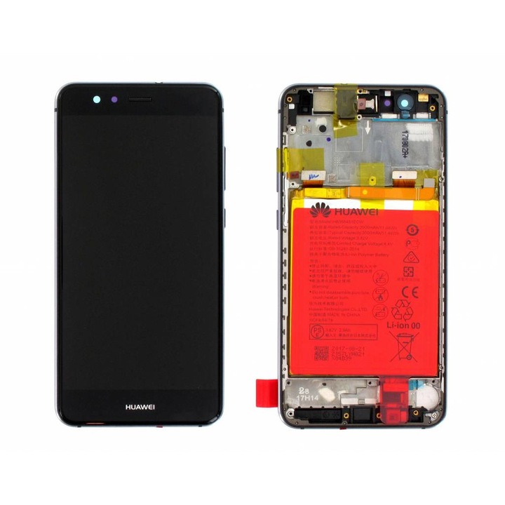 Display LCD Huawei P10 Lite cu Rama si Acumulator Negru Original
