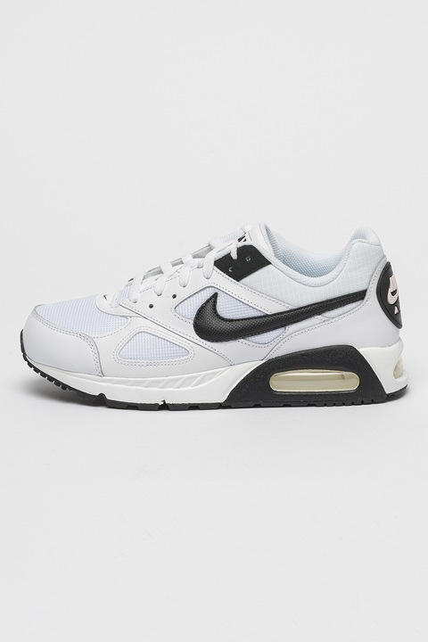 Nike, Air Max IVO sneaker bőrbetétekkel, Fekete/Fehér