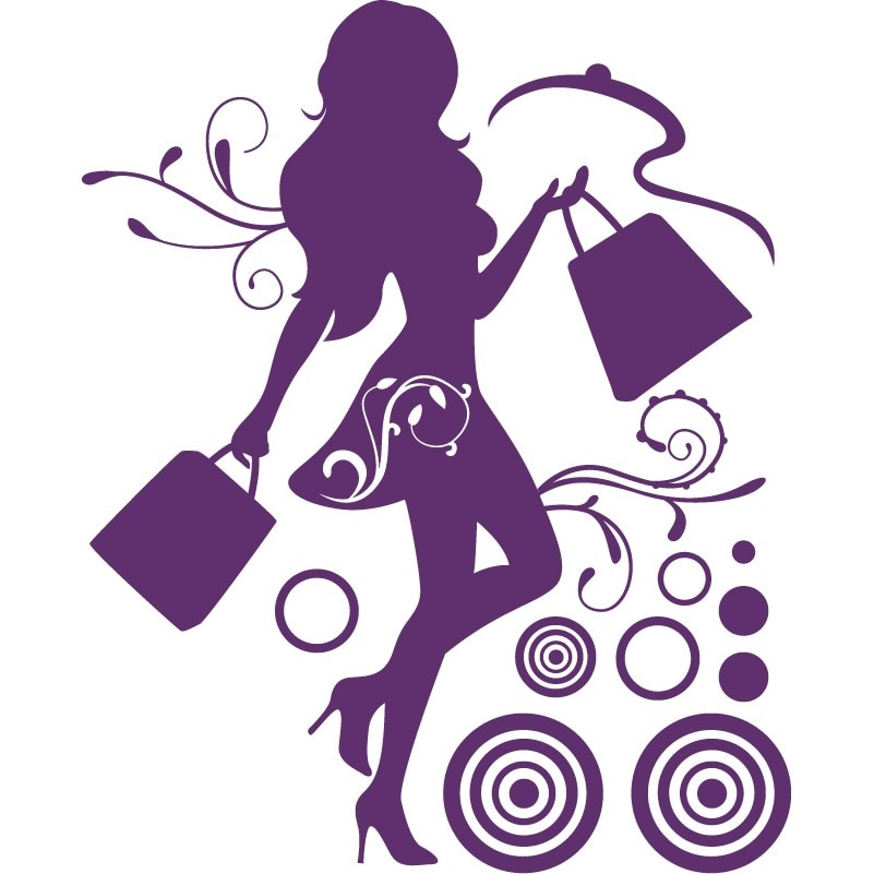 Printesa modei - Sticker Decorativ - Indigo - 119 x 147 cm