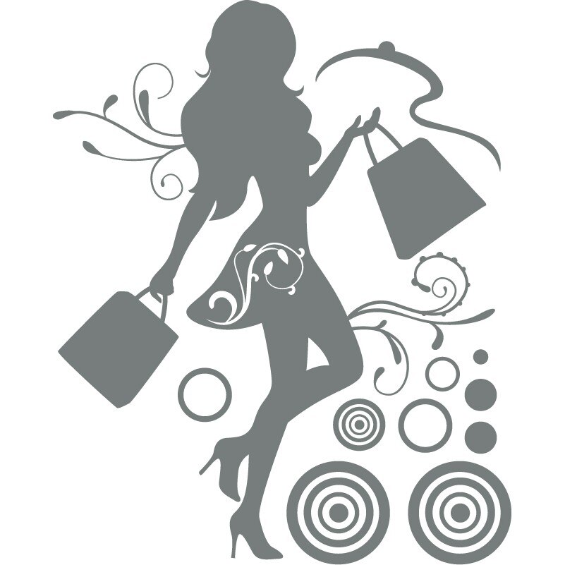 Printesa modei - Sticker Decorativ - Gri Metal - 119 x 147 cm