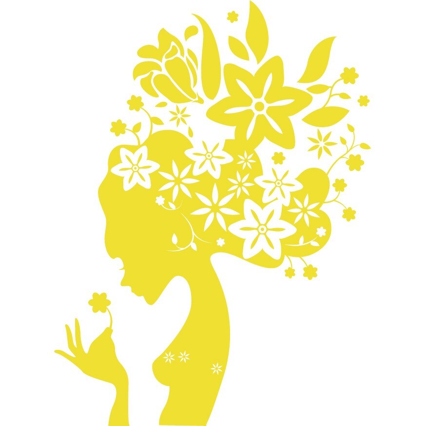 Frumusete inflorita - Sticker Decorativ - Lemon - 119 x 160 cm