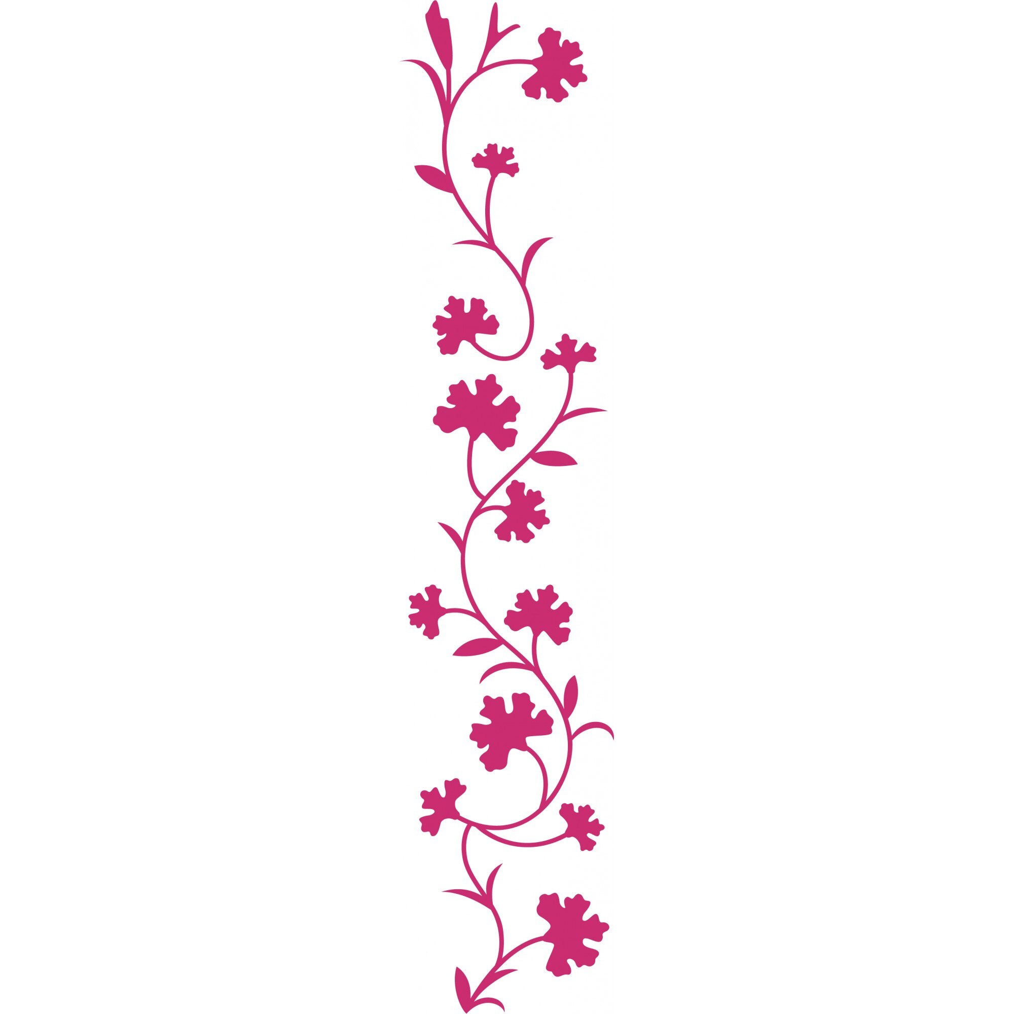 Floricele cataratoare - Sticker Decorativ - Magenta - 38 x 180 cm
