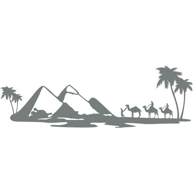 Sahara - Sticker Decorativ - Gri Metal - 135 x 44 cm