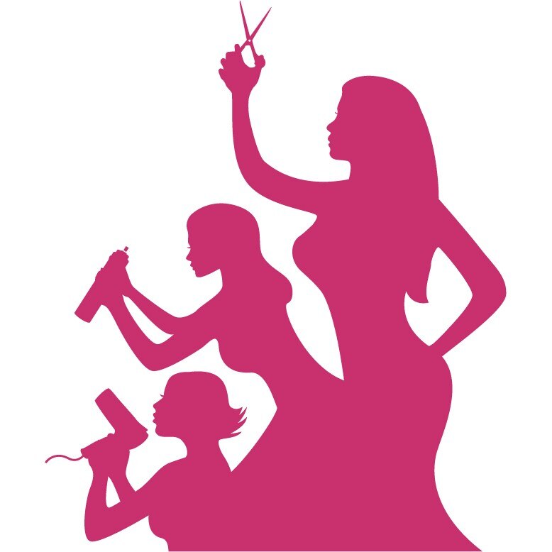 Frizerite pricepute - Sticker Decorativ - Magenta - 119 x 142 cm