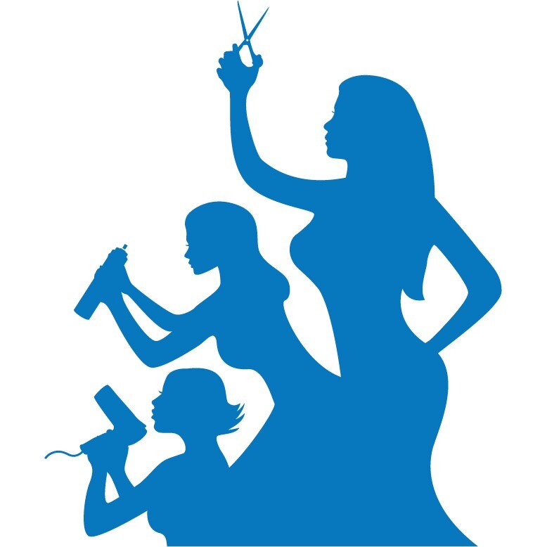 Frizerite pricepute - Sticker Decorativ - Albastru - 119 x 142 cm