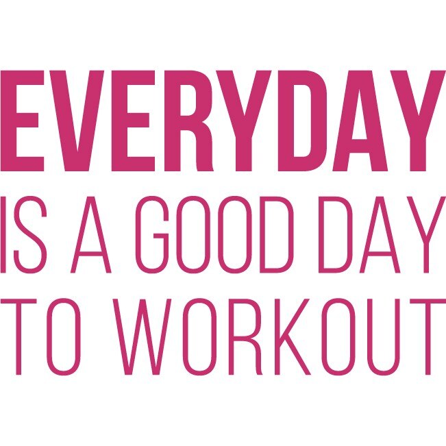 Everyday is a Good Day... - Sticker Decorativ - Magenta - 89 x 62 cm