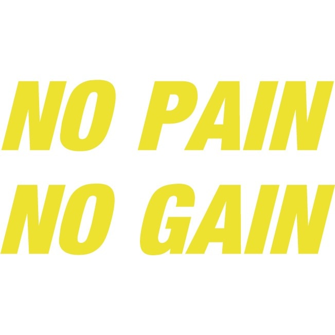 No Pain, No Gain - Sticker Decorativ - Lemon - 89 x 47 cm