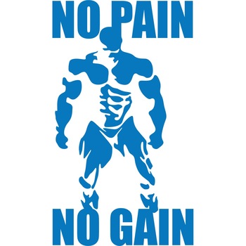 No Pain, No Gain 2 - Sticker Decorativ - Albastru - 119 x 208 cm No Pain, No Gain 2 - Sticker Decorativ - Albastru - 119 x 208 cm
