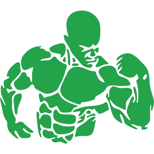 Antreneaza-te - Sticker Decorativ - Verde - 138 x 119 cm