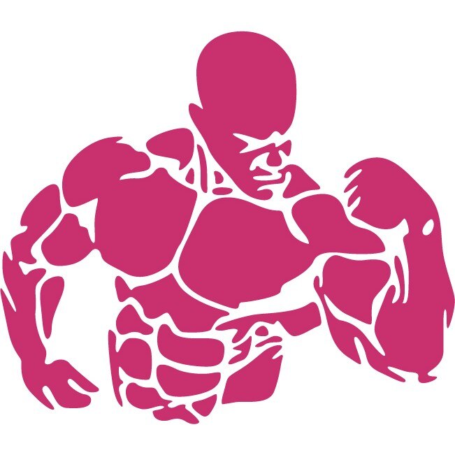 Antreneaza-te - Sticker Decorativ - Magenta - 138 x 119 cm