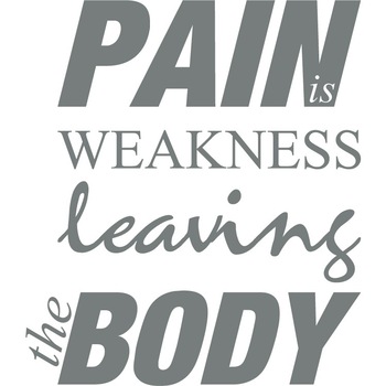 Pain is Weakness Leaving... - Sticker Decorativ - Gri Metal - 119 x 137 cm Pain is Weakness Leaving... - Sticker Decorativ - Gri Metal - 119 x 137 cm