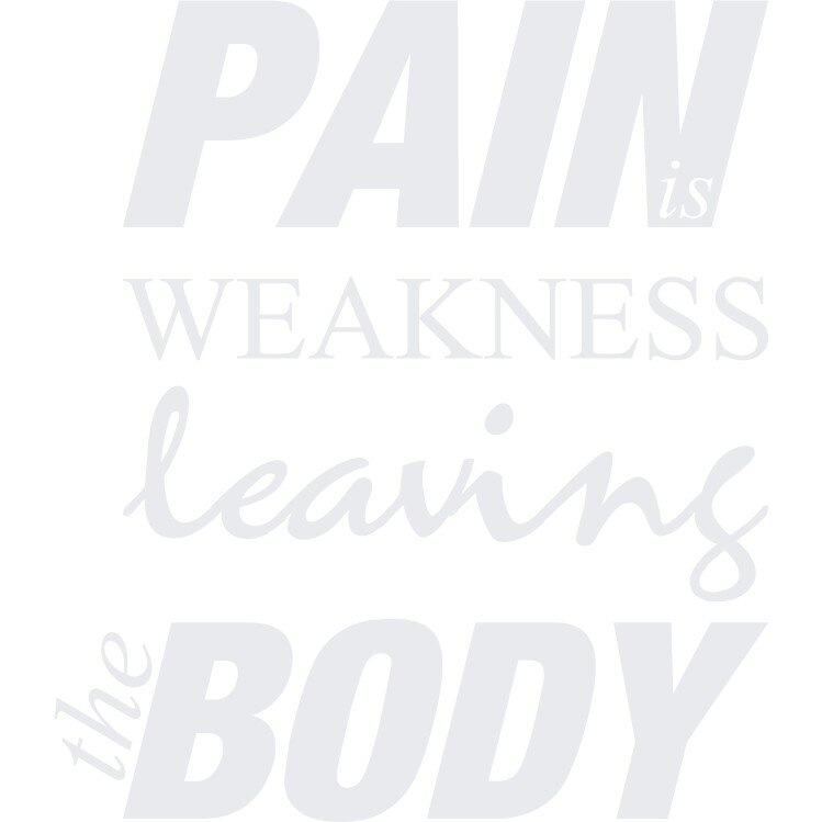 Pain is Weakness Leaving... - Sticker Decorativ - Alb polar - 119 x 137 cm