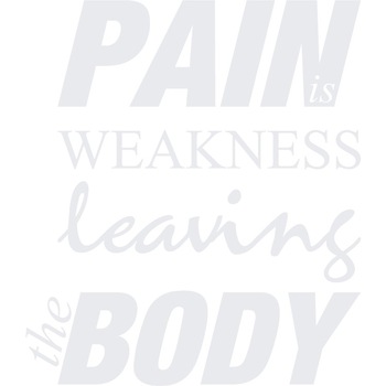 Pain is Weakness Leaving... - Sticker Decorativ - Alb polar - 119 x 137 cm Pain is Weakness Leaving... - Sticker Decorativ - Alb polar - 119 x 137 cm