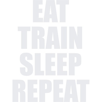 Eat... Train... Sleep - Sticker Decorativ - Alb polar - 119 x 158 cm Eat... Train... Sleep - Sticker Decorativ - Alb polar - 119 x 158 cm