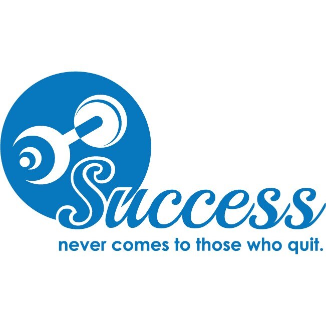 Success - Sticker Decorativ - Albastru - 119 x 67 cm