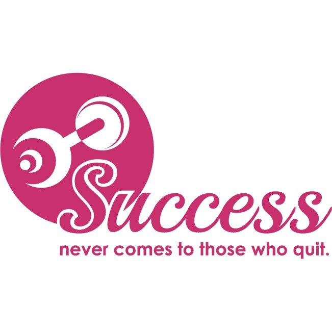 Success - Sticker Decorativ - Magenta - 119 x 67 cm