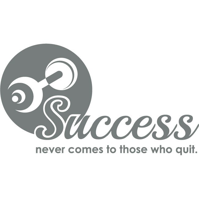 Success - Sticker Decorativ - Gri Metal - 119 x 67 cm