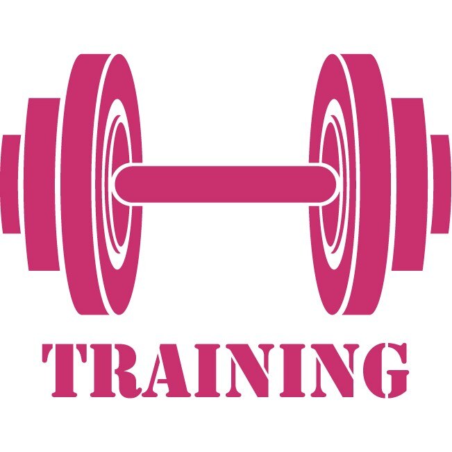 Training - Sticker Decorativ - Magenta - 119 x 90 cm