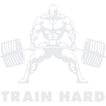 Train Hard - Sticker Decorativ - Alb polar - 130 x 119 cm Train Hard - Sticker Decorativ - Alb polar - 130 x 119 cm