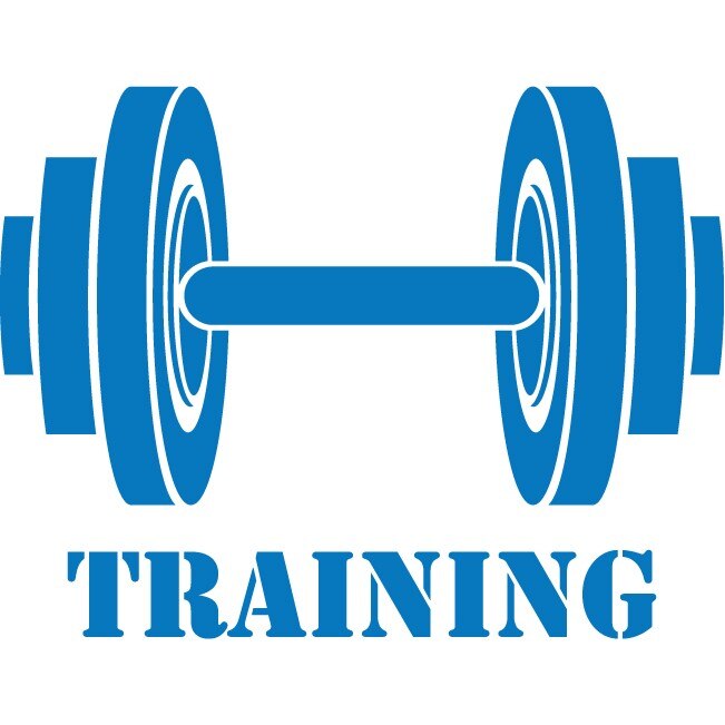 Training - Sticker Decorativ - Albastru - 119 x 90 cm